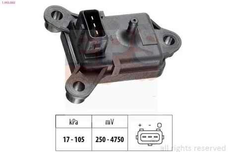 Датчик вакуума Citroen Berlingo 96- / Jumper 94- EPS 1.993.003