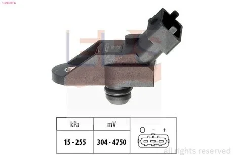 Датчик вакуума Opel Astra G / H, Frontera B, Omega B, Sintra, Vectra B, Zafira 1.7TD-2.2DTI 11.96- EPS 1.993.014