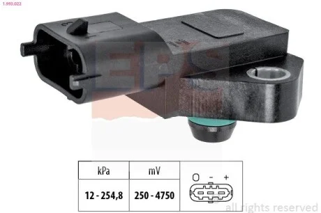Датчик вакууму Honda / Opel 1.7Cdti EPS 1.993.022