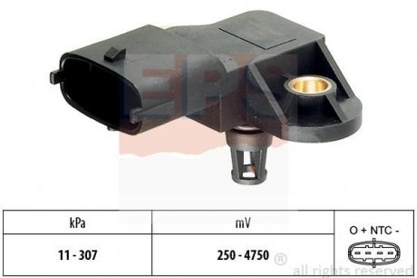 Датчик вакуума Fiat Doblo 1.9JTD 03- / Opel Vectra C 1.3 1.9 CDTi 04- EPS 1.993.082 (фото 1)