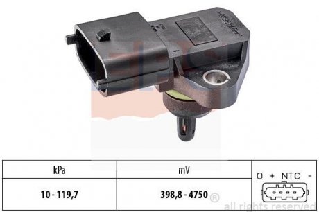 Датчик давления воздуха в впускном коллекторе Hyundai Accent / Elantra / i30 / Tucson 00- EPS 1.993.098