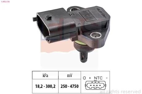 Датчик давления воздуха в впускном коллекторе Hyundai Tucson / Santa FE / i30 Kia Ceed / Sportage EPS 1.993.178