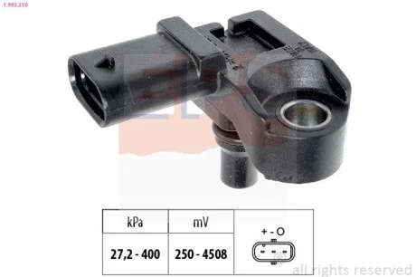 Датчик вакуума BMW 1.6D / 2.0D / 3.0D 11.03- Mini diesel 10- EPS 1.993.210
