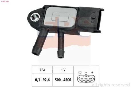 Датчик давления выхлопных газов FIAT / IVECO / CHRYSLER EPS 1.993.292