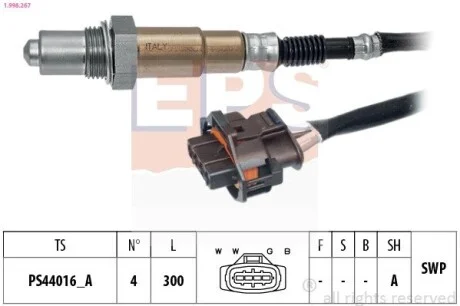 Лямбда-зонд Opel Astra / Corsa / Combo 1.2-1.4 04- EPS 1.998.267
