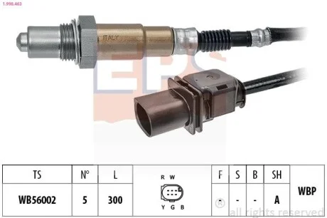 Лямбда-зонд Citroen C3 / C4 1.4-1.6 VTi 08- EPS 1.998.463