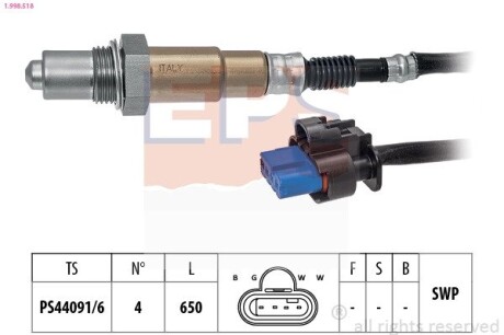 Лямбда-зонд (4 кон..) Ford Kuga III 2.5 19- EPS 1.998.518