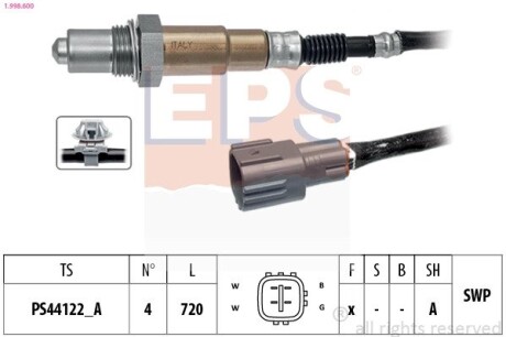 Лямбда-зонд (4 конт.) Mazda 6 (GJ/GL) 2.5 18-/CX-5 2.0/2.5 16- EPS 1.998.600