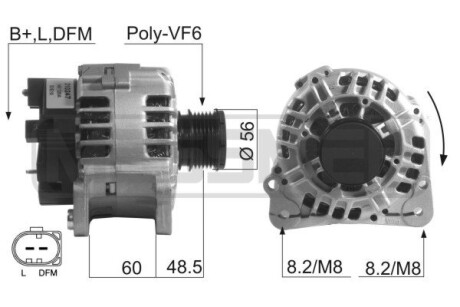 Генератор AUDI,FORD,SEAT,SKODA,VW ERA 210247A