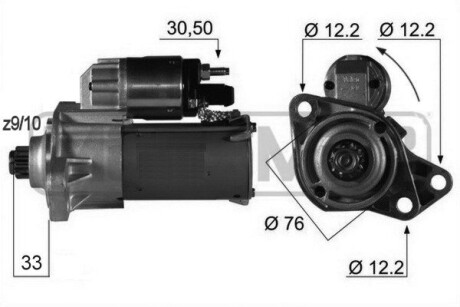 Стартер AUDI,SEAT,FORD,SKODA,VW ERA 220056A (фото 1)