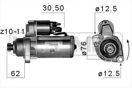Стартер AUDI,VW,SEAT,SKODA,FORD ERA 220141A (фото 1)