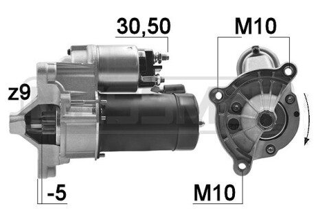 Стартер FIAT,PEUGEOT,CITROEN,LANCIA ERA 220163A