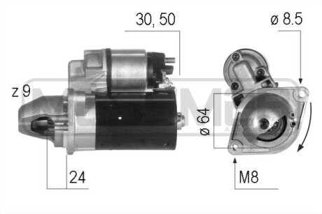 Стартер FIAT,SUZUKI,LANCIA,OPEL,VAUXHALL ERA 220211A