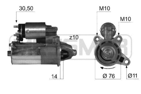 Стартер FORD ERA 220364A