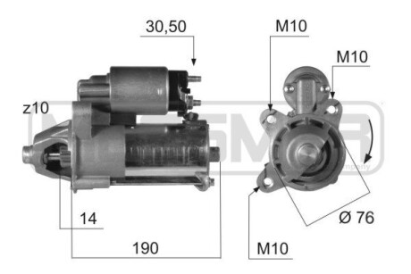 Стартер FORD ERA 220374A