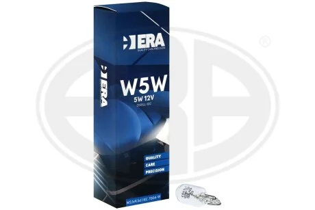 Автомобільна лампа W5W 12V 5W W2.1x9.5d ERA E001LL-10C