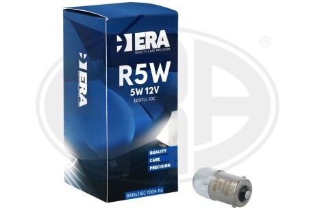 Автомобільна лампа R5W 12V 5W BA15s T16 ERA E007LL-10C