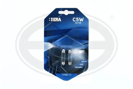 Автомобільна лампа C5W 12V 5W SV8.5 ERA E009LL-2B