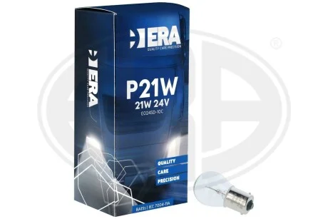 Автомобільна лампа P21W 24V 21W BA15s ERA E024SD-10C