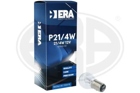 Автомобільна лампа P21/4W 12V 21/4W BAZ15d ERA E025SD-10C