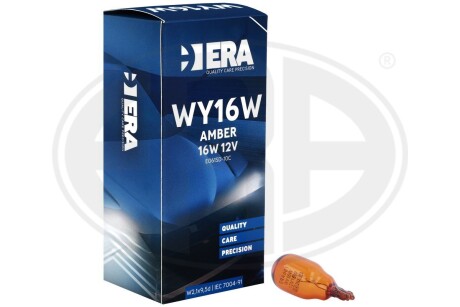 Автомобільна лампа WY16W 12V 16W W2.1X9.5d AMBER COATED ERA E061SD-10C