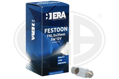 Автомобільна лампа FESTOON T10,5x31mm 12V 5W SV8.5-8 ERA E066SD-10C