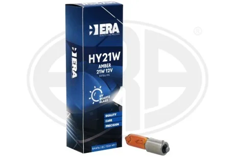 Автомобільна лампа HY21W 12V 21W BAW9s AMBER ERA E072LL-10C