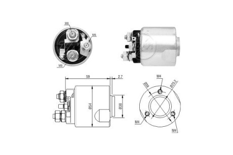 Втягивающее реле стартера ERA ZM5495