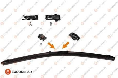 Щітка склоочисника безкаркасна EUROREPAR 475 мм (19") Eurorepar 1635454580