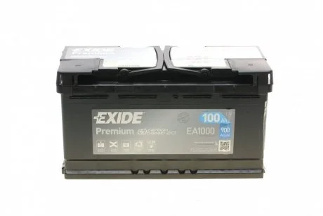 Акумулятор 100Ah-12v Exide PREMIUM (353х175х190),R,EN900 EXIDE EA1000