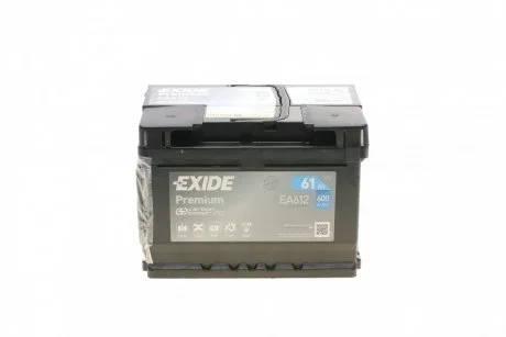 Акумулятор 61Ah-12v Exide PREMIUM (242х175х175),R,EN600 EXIDE EA612