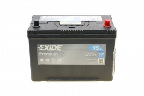 Аккумулятор 95Ah-12v PREMIUM (302х171х222),R,EN800 EXIDE EA954 (фото 1)