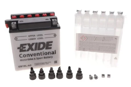 Акумулятор Стандарт [12B] 11 Ah| 130x90x145 (ДхШхВ) EXIDE EB10L-A2