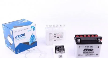 Фото 1 - акумулятор 4Ah-12v (120х70х)92) R, EN50 EXIDE EB4L-B Акумулятор 4Ah-12v (120х70х)92) R, EN50 EXIDE EB4L-B (фото 1)