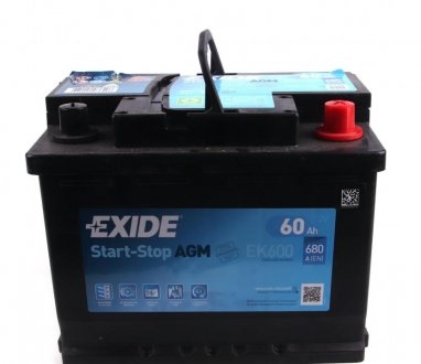 Аккумуляторная батарея EXIDE EK600 (фото 1)