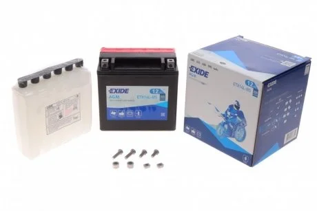 Аккумулятор 12Ah-12v AGM (150х87х145),R,EN200 EXIDE ETX14L-BS