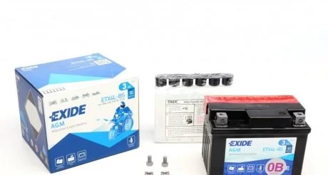 Акумулятор 3Ач-12В AGM (113x70x85) R, EN50 EXIDE ETX4L-BS