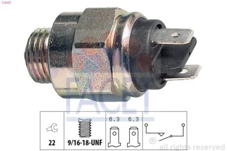 Датчик включения заднего хода FACET 7.6127
