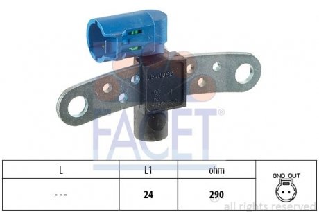 Датчик коленвала FACET 9.0540