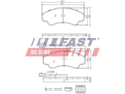 Колодки гальм. Fiat Ducato, Citroen Jumper 2002> FAST FT29108 (фото 1)