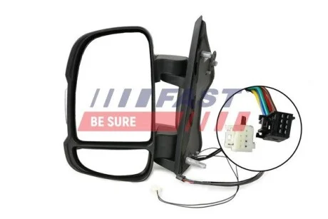 Дзеркало Fiat Ducato 06/ 14 Електр Коротке Лв Підігрів+Датчик 8 Pin + 2 Pin FAST FT88269