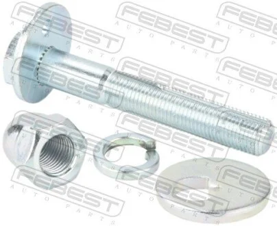 Болт з ексцентриком ремкомплект (болт,шайба, гровер, гайка) FEBEST 0429014KIT (фото 1)
