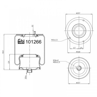 Пневморесора 819 N P01 (зі стаканом) FEBI BILSTEIN 101266