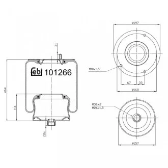 Пневморесора 819 N P01 (зі стаканом) FEBI BILSTEIN 101266