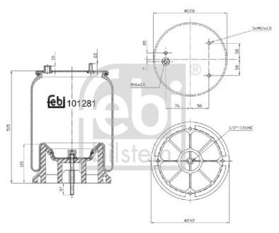 Пневморесора 792 N P01 (зі стаканом) FEBI BILSTEIN 101281