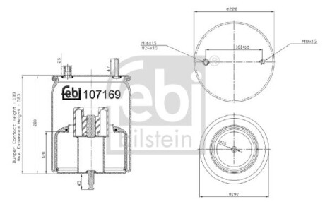 Пневморесора 6631 N P01 (зі стаканом) FEBI BILSTEIN 107169