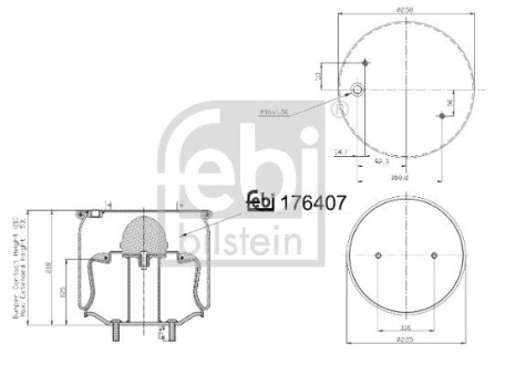 Пневмоподушка FEBI BILSTEIN 176407