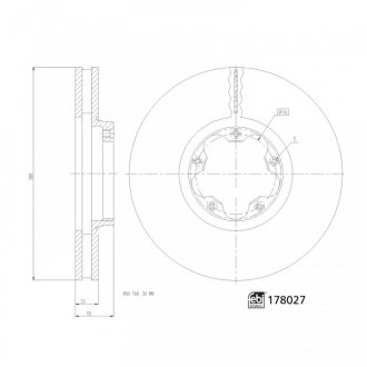 Гальмівний диск FEBI BILSTEIN 178027