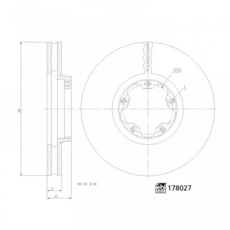 Гальмівний диск FEBI BILSTEIN 178027