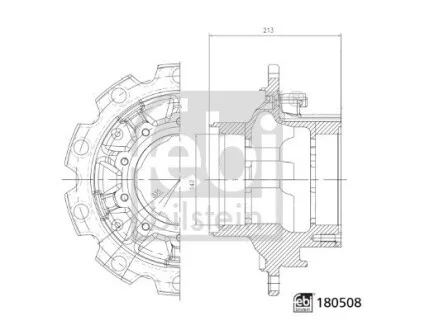 Маточина колеса задн SCANIA F, G I, K, N BUS, P I, R I, T 01.03- FEBI BILSTEIN 180508